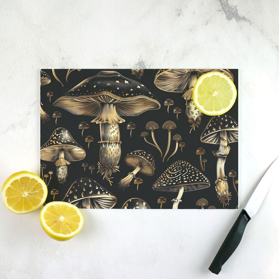 Black and Gold Cutting Board Lrg. (15.75" x 11.5")